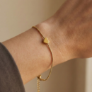 Minimalist Gold Plated Heart Bracelet for Women | Adjustable Chain Love Charm Bracelet | Elegant Daily Wear & Gift Jewelry