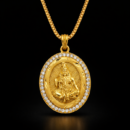 Lord Shiva Gold Pendant Necklace | Divine Hindu Spiritual Jewelry for Peace & Protection