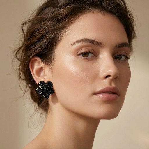 Gold Tassel Drop Earrings with Floral Stones – Long Designer Dangle Earrings for Women | Elegant Party Jewelry