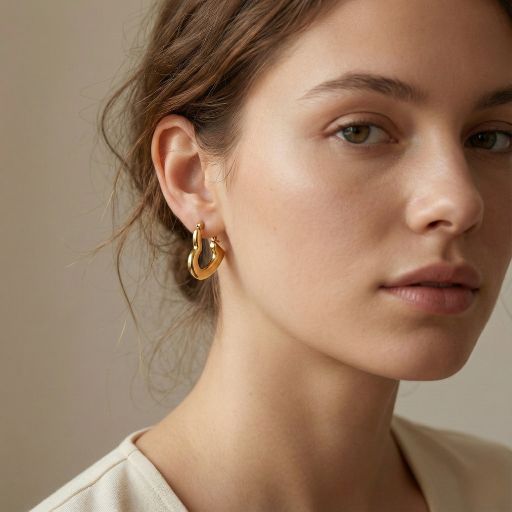 Gold Hoop Earrings for Women – Minimal Chunky Designer Hoops | Elegant Everyday Jewelry