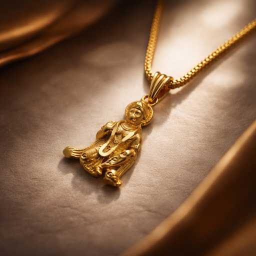Lord Hanuman Gold Pendant Necklace – Bajrang Bali Spiritual Chain for Strength, Protection & Blessings