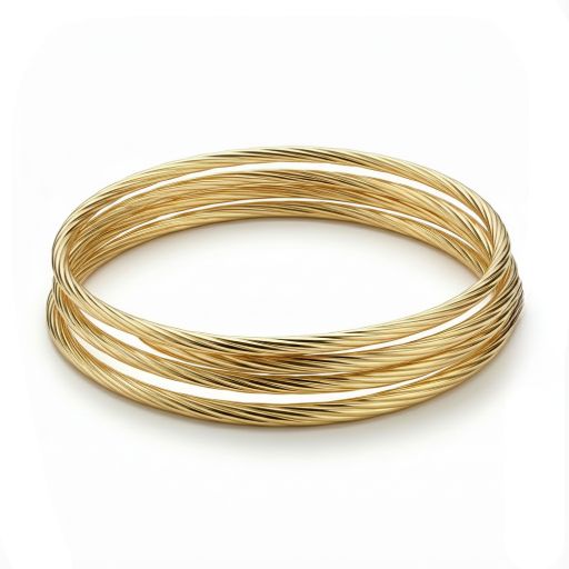 Gold Thin Bangle Set for Women – Multi Layer Minimal Stackable Bangles | Elegant Daily Wear Jewelry - Image 2