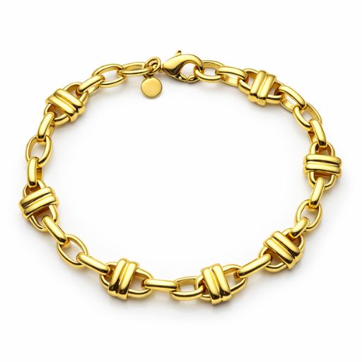 Gold Link Chain Bracelet for Women & Men | Premium Chunky Gold Plated Bracelet | Stylish Statement Jewelry