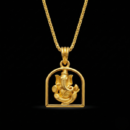 Lord Ganesha Gold Pendant Necklace | Hindu Spiritual Jewelry
