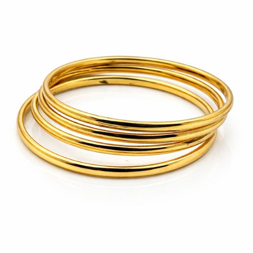Embrace the beauty of "quiet luxury" with these timeless gold-toned bangles. Featuring a sleek, minimalist silhouette and a high-mirror finish, this set is the ultimate foundation for any jewelry collection, offering a radiant glow that never goes out of style.