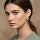 Embrace the peak of contemporary high-fashion design with these impeccably crafted gold-toned huggie earrings. Featuring a masterclass in geometric symmetry and vibrant light-play, this pair offers a sophisticated "clover" silhouette that serves as the ultimate expression of modern, playful luxury.