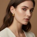 Embrace the peak of artisanal-industrial design with these impeccably crafted gold-toned hoop earrings. Featuring a masterclass in organic texture and bold architectural form, this pair offers a sophisticated "liquid metal" silhouette that serves as the ultimate statement of modern luxury.