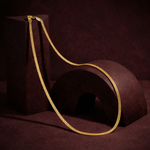 Luxurious Gold-Tone Woven Mesh Chain Necklace | Sleek Flat Braided Link Choker | 18K Gold Plated Fluid Silk Chain for Men & Women | High-Shine Minimalist Layering Jewelry